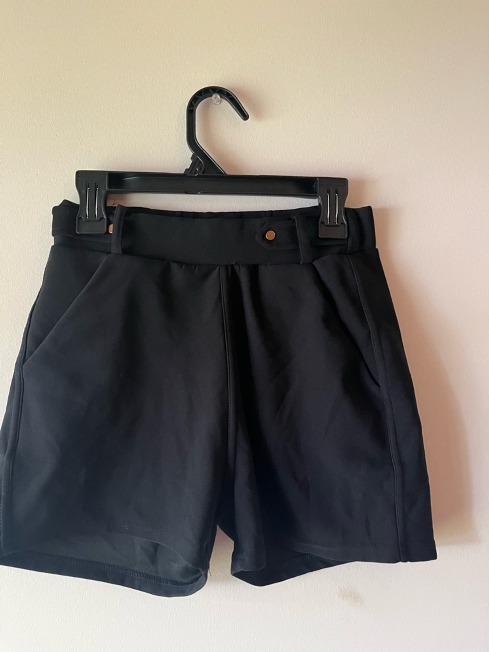 Women’s Black High-Waist Tailored Shorts